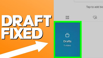 How To Fix TikTok Draft Video Problem on Android and IOS - Solve Drafts Videos on Tik Tok Problem