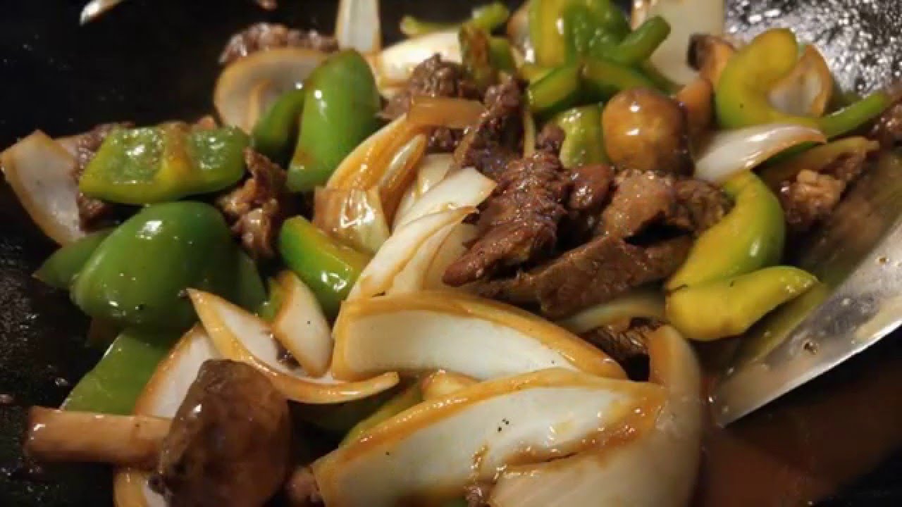 Chinese Pepper Steak Wok Cooking Fast Recipe Youtube