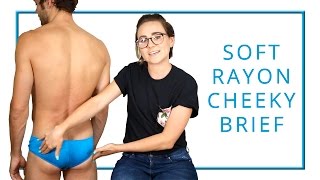 Sexy Men's Underwear- The Soft Rayon Cheeky Briefs From Body Aware screenshot 1