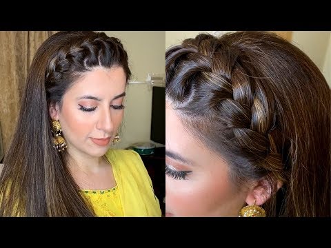 Easy Mehndi Makeup Look + Front Braid Tutorial