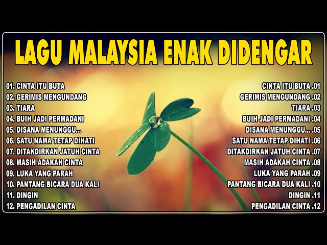 Lagu Malaysia Pengantar Tidur | Gerimis Mengundang || Akustik Malaysia Full Album 2024 | TIARA class=