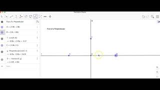 Geogebra: Foot of a Perpendicular