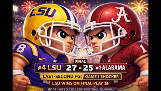 #8 LSU Shocks #1 Alabama on Last-Second FG | Most Hated Tournament Game 1