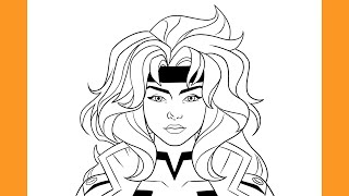 How to Draw ROGUE | X-Men 97