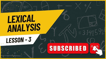 Introduction To Lexical Analysis | Compiler Design | Lec-3 | Tanu Sharma