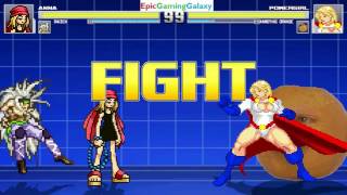 Raizen The Demon & Asakura Anna VS Power Girl And The Annoying Orange In A MUGEN Match / Battle screenshot 1