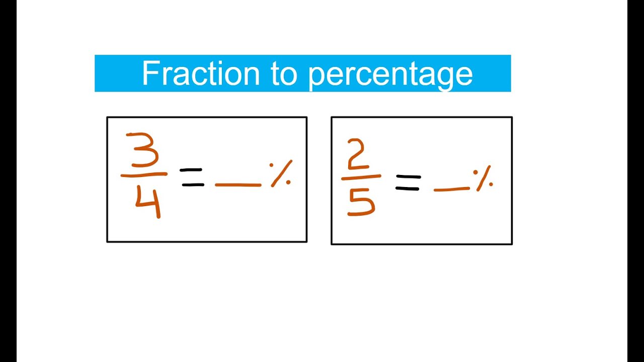 How to convert a fraction to percentage - Maths - YouTube