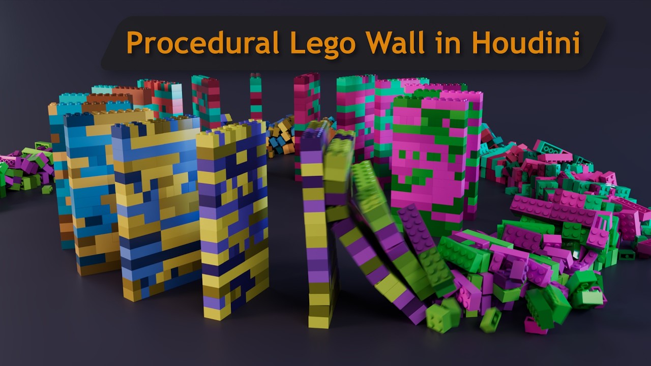 Procedural Lego wall in Houdini - YouTube