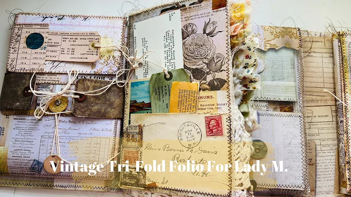 Vintage Tri Fold Folio For Lady M