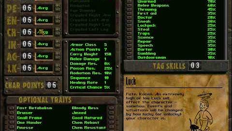 Lp Fallout 1 Prologue Character Creation.wmv