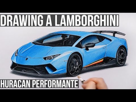 Drawing A Lamborghini Huracan Performante Youtube