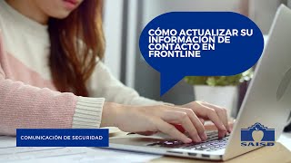 Cómo actualizar su información de contacto en Frontline