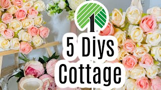 🌸((NEW!!)) 5 DIYS DOLLAR TREE COTTAGE~Summer~🌸 DECOR CRAFTS  Olivias Romantic Home DIY