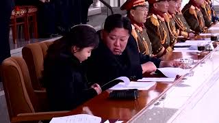 Kim Jong Un and 'beloved child' watch soccer game