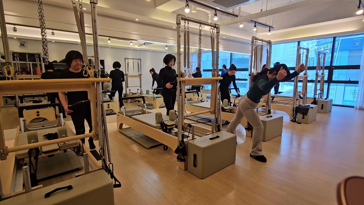 리포머써클링 시퀀스  #둔근강화  #브릿지 #내전근운동 #파랑스프링1