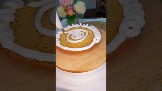 vanilla cake icing whippedcream satisfying cakedecorating viral birthday yt cake shorts