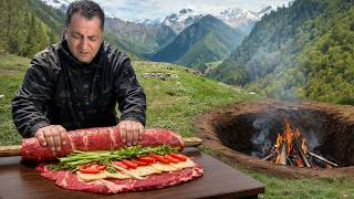 Fire-Cooked Cheesy Rib Roll-Up That Looks Unreal