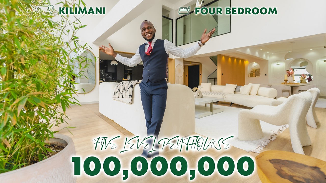 Inside The Sexiest 💰100,000,000 4-Bed, Five Level Penthouse Kilimani | Nairobi | Kenya 
