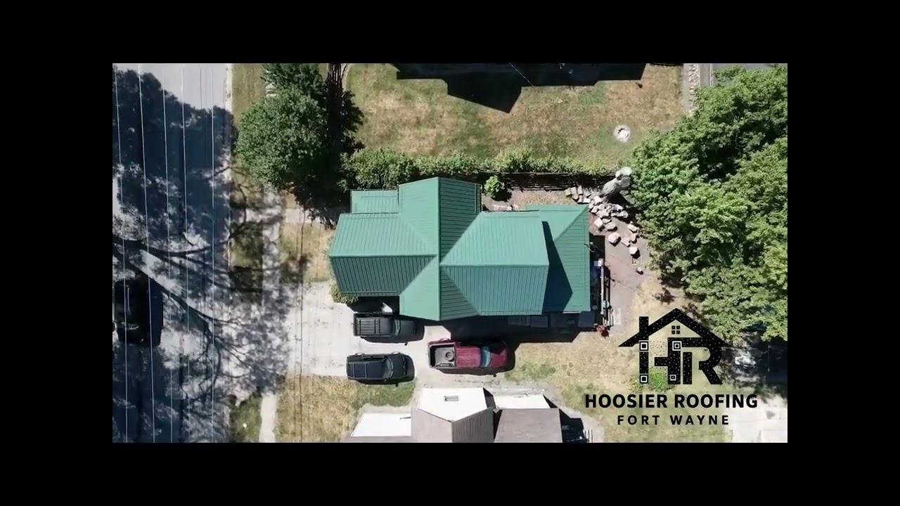 Hunter Green Metal Roof Install - Aerial Drone Video
