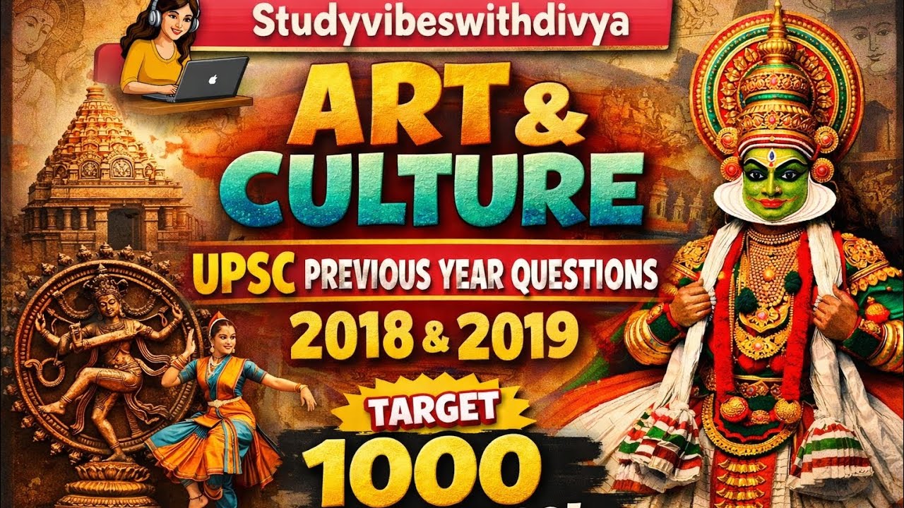 UPSC Art & Culture PYQs 2018-19 | Previous Year Questions Analysis | Studyvibeswithdivya