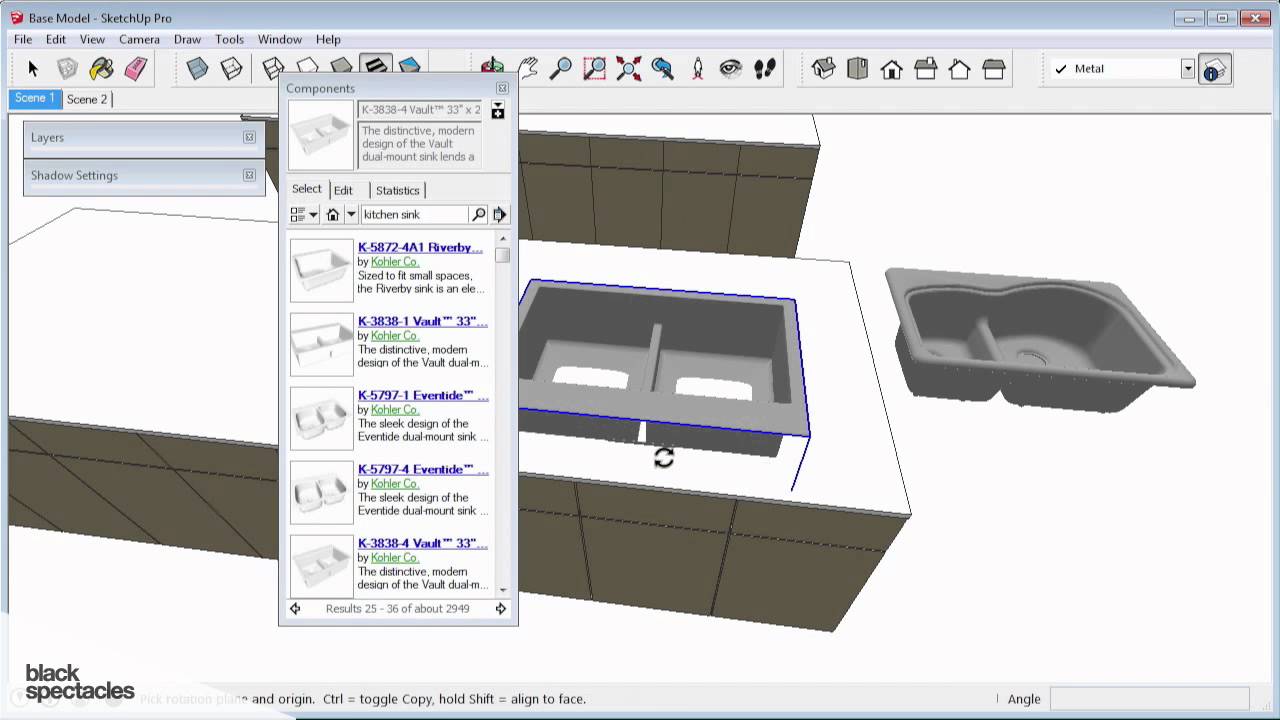 Adding Pre Made Assets Using The 3d Warehouse Sketchup 2014 Conceptual And Schematic Design