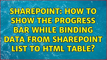 Sharepoint: How to show the progress bar while binding data from sharepoint list to html table?