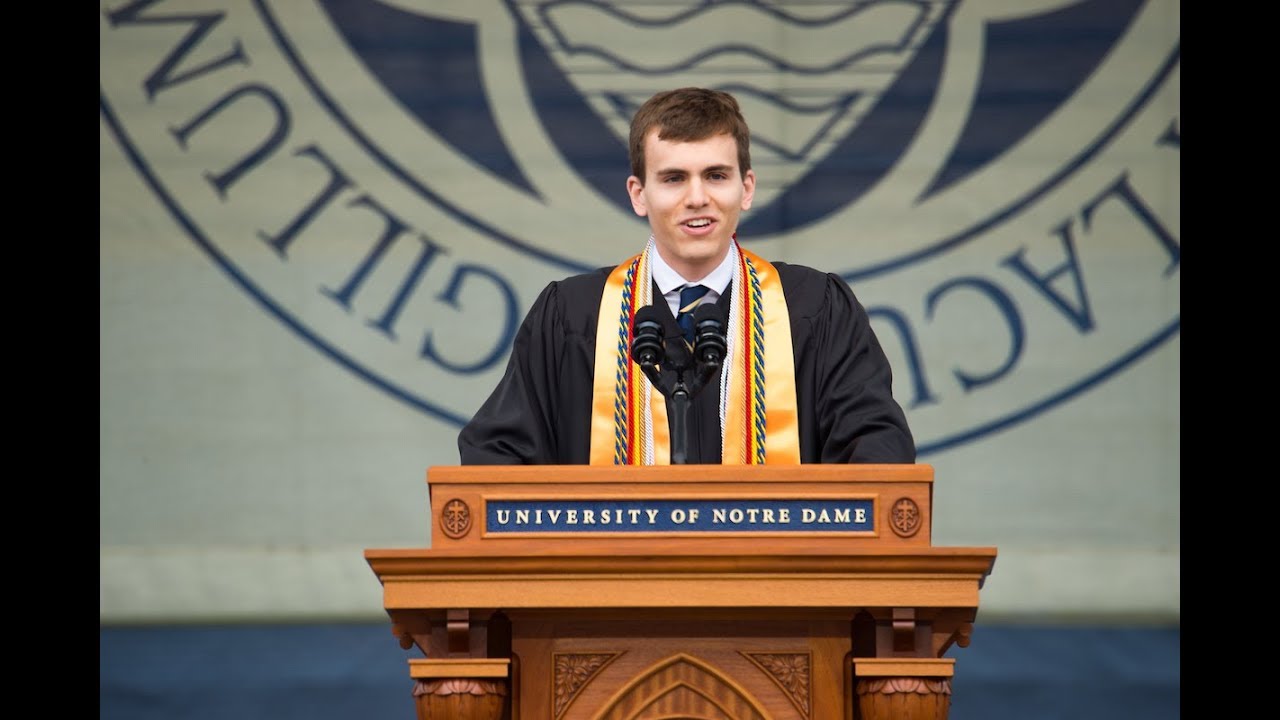 Notre Dame Commencement 2018 Valedictory Address YouTube Notre Dame Commencement 2018 Valedictory Address YouTube