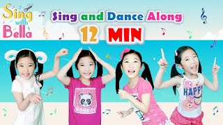 Head Shoulders Knees and Toes + | Most Popular Action Songs for Kids | Sing and Dance with Bella