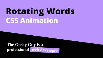 CSS3 Rotating Words Animation || CSS Text Animation