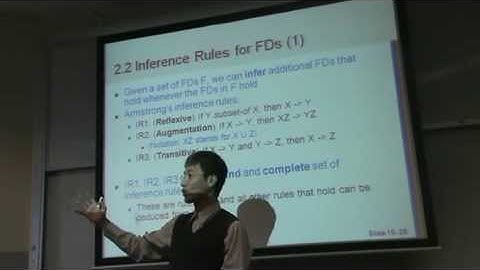 Chapter 15 (Part3): Functional dependencies, and normalization