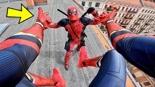 HOMEM ARANHA vs DEADPOOL ENCONTRADOS NA VIDA REAL !!