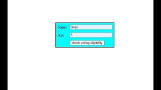 III BCA  J2EE Lab  Ex A5 : Servlet Program to displays if the user is eligible for voting or not.