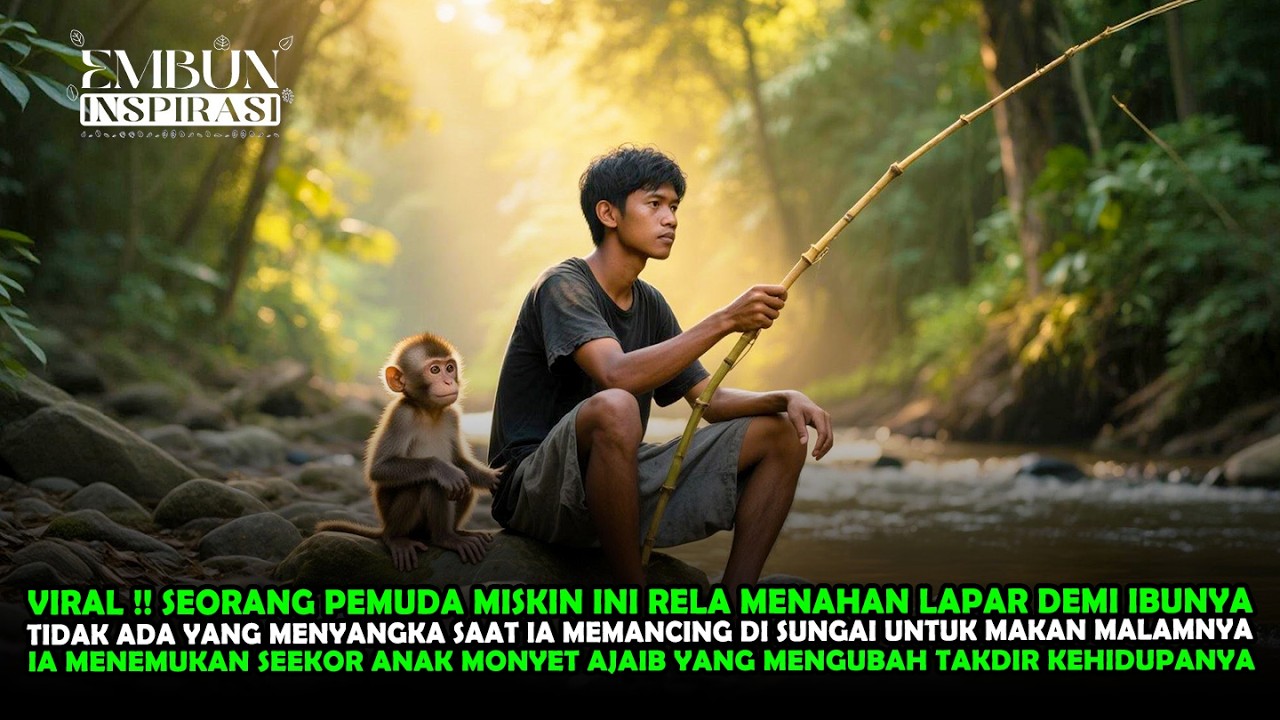 VIRAL !! RELA MENAHAN LAPAR DEMI IBUNYA, SAAT MANCING IA BERTEMU MONYET AJAIB YANG MENGUBAH NASIBNYA