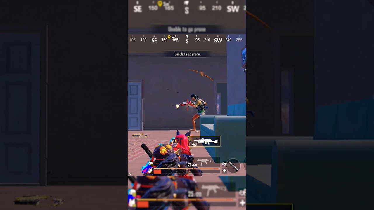 intense 1v1 fight on low hp | pubg | bgmi 