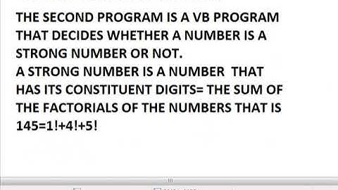 Age Calculator in The Application console and the Strong Number VB Program