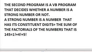 Age Calculator in The Application console and the Strong Number VB Program screenshot 2