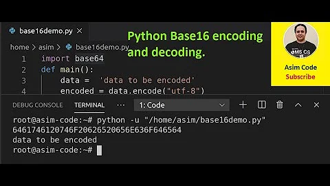 Python Base16 encoding and decoding