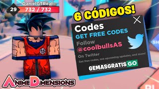 CORRE!!* 20 NOVOS *EXCLUSIVOS* CODES SECRETOS no ANIME DIMENSIONS