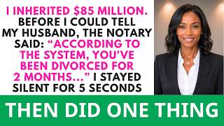 Inherited $85M. Before Telling My Husband, Notary: You Divorced 2 Months Ago. |Applewood Revenge