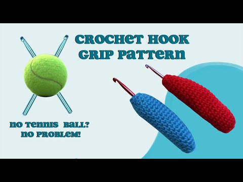 If anyone is looking for a cheap ergonomic crochet hook may I introduce you  to the tennis ball hook lol Great if you struggle with gripping the hook or  often find yourself with cramped fingers/hands after a crochet session :  r/crochet