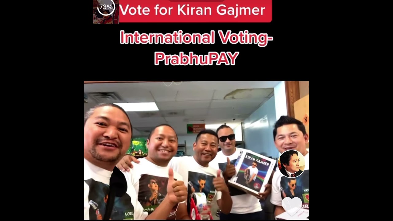 Vote for Kiran Gajmer - Voice of  Nepal Voting code# 08