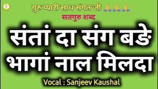संतां दा संग बङे भागां नाल मिलदा~Santan Da Sang by Nirgun Shabad Sansaar || Satguru Shabad || Babaji