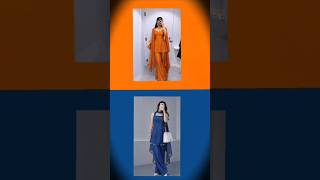 orange 🧡 blue 💙 girl 😍😍 #trendingshorts #fashion #style