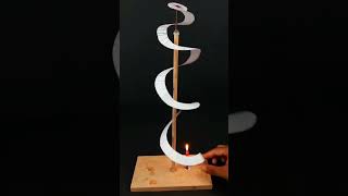 rotating paper | with candle | hot air experiment spiralling ribbon @beinglittlecrazy7803