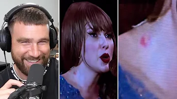 Travis Kelce REACTS to Taylor Swift's HICKEY Onstage at the Eras Tour