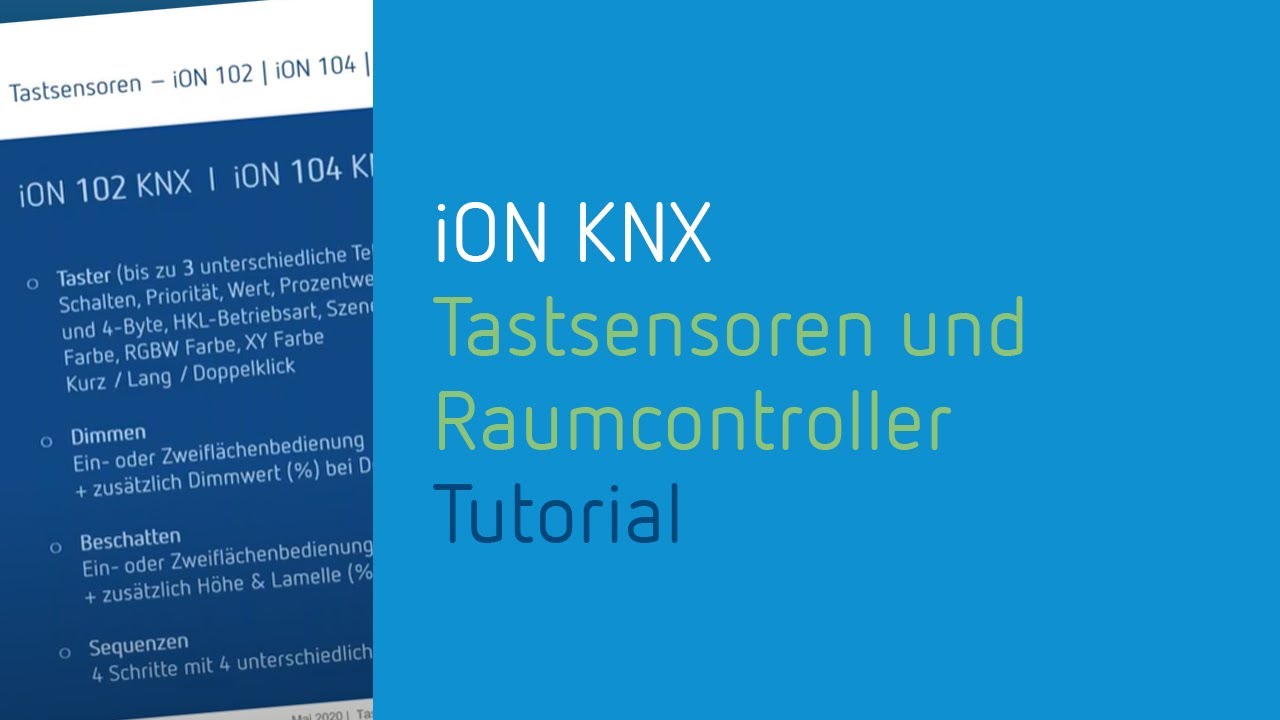 Online-Schulung iON KNX Taster \u0026 Raumcontroller für KNX und Smart Home System LUXORliving