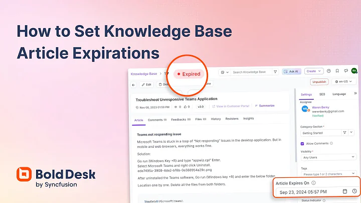 How to Set Knowledge Base Article Expirations