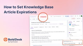 How to Set Knowledge Base Article Expirations