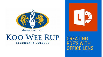 Using Office Lens to create a PDF from written work