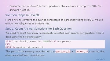 How to Compute Overlap Percentage of Agreement in Hive Table